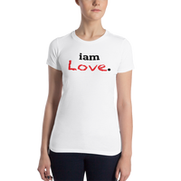iam. Love. Women’s Slim Fit T-Shirt - White